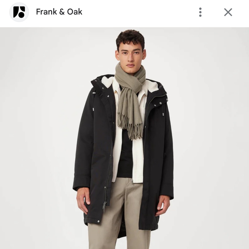 NEW! Frank & Oak The Alpine Organic Winter Parka L